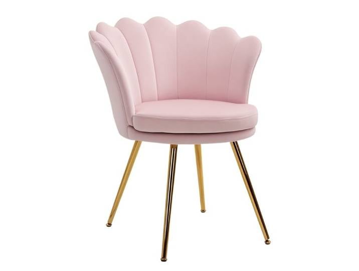 Fauteuil coquillage Fauteuil rose Fauteuil de salon Chaise en velours