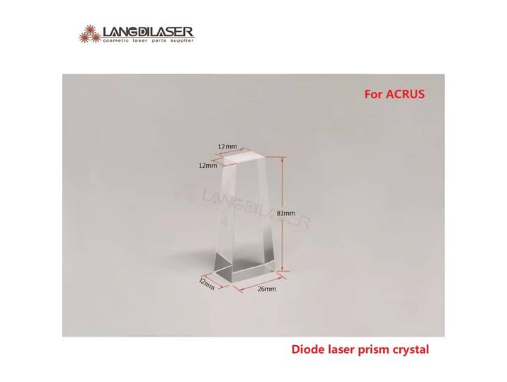 Prisme en cristal 83*26(12)*12mm pour laser à diode ACRUS / matériau quartz avec revêtement de film AR@755/808/1064nm