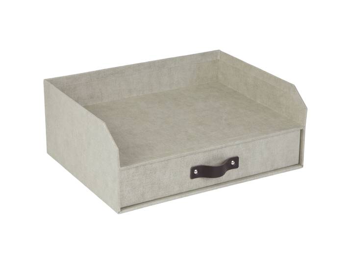 BIGSO BOX Büro-Organizer Walter - Farbe: beige - Material: Papier/Leder - 794