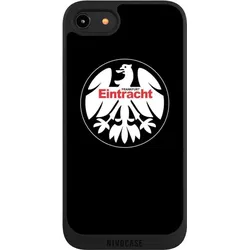 Nivocase Handyhülle für Apple iPhone 8 Hülle NIVOpure Case Schwarz Eintracht Frankfurt Offizielles (Apple iPhone 8), Smartphone Hülle, Schwarz