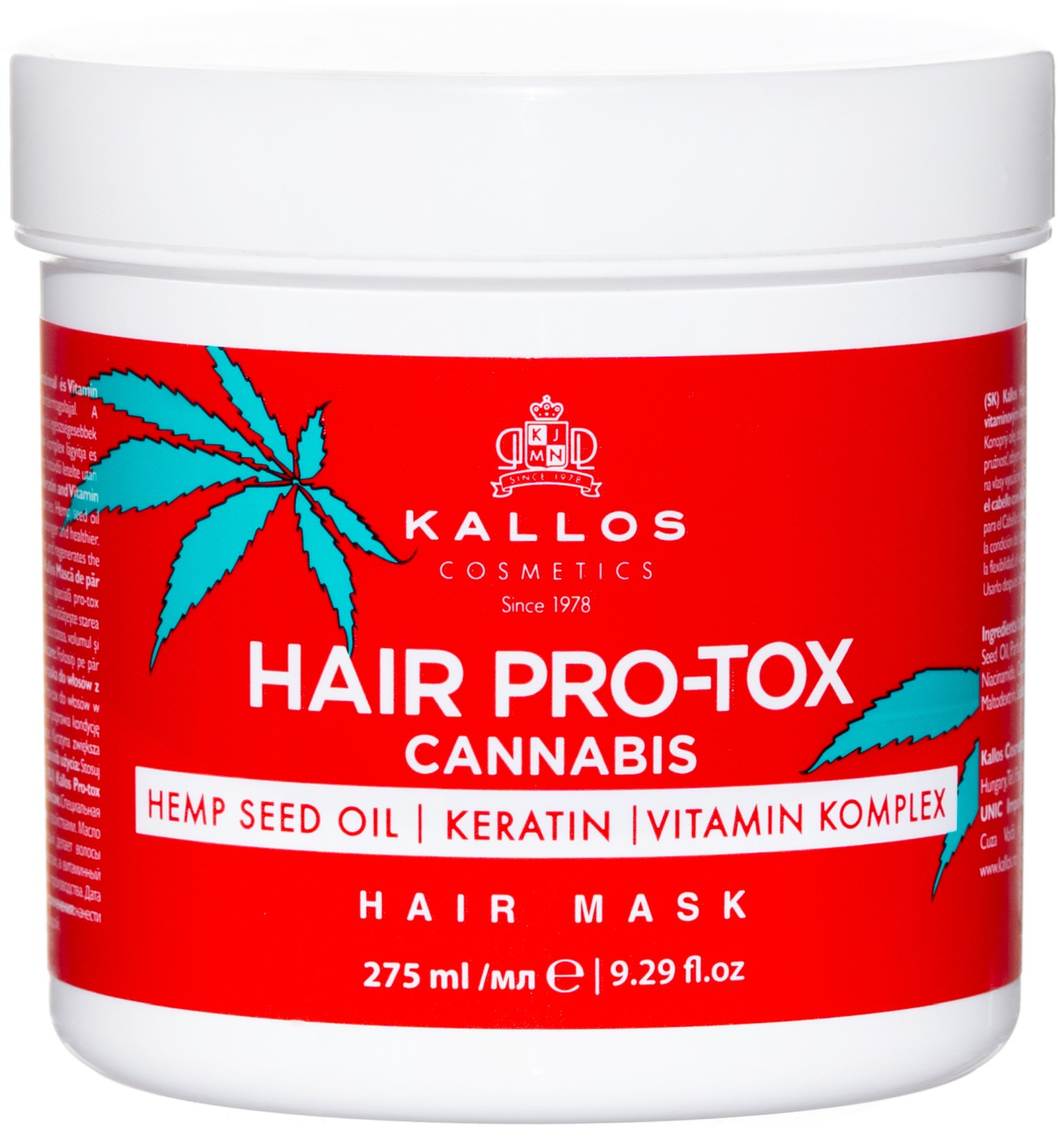 Kallos Hair Pro-Tox Cannabis Hair Mask 275 ml KA-CAN2114