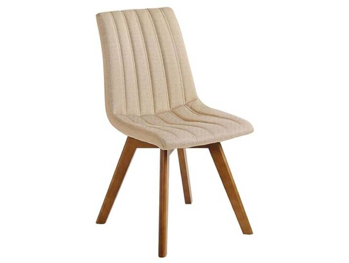 Beliani Esszimmerstuhl Beige Stoff Bequemes Stühle Polsterbezug (2er Pack) Sitzhöhe 47 cm, Belastbarkeit 130 kg, 48 x 56 x 86 cm, 100% Polyester