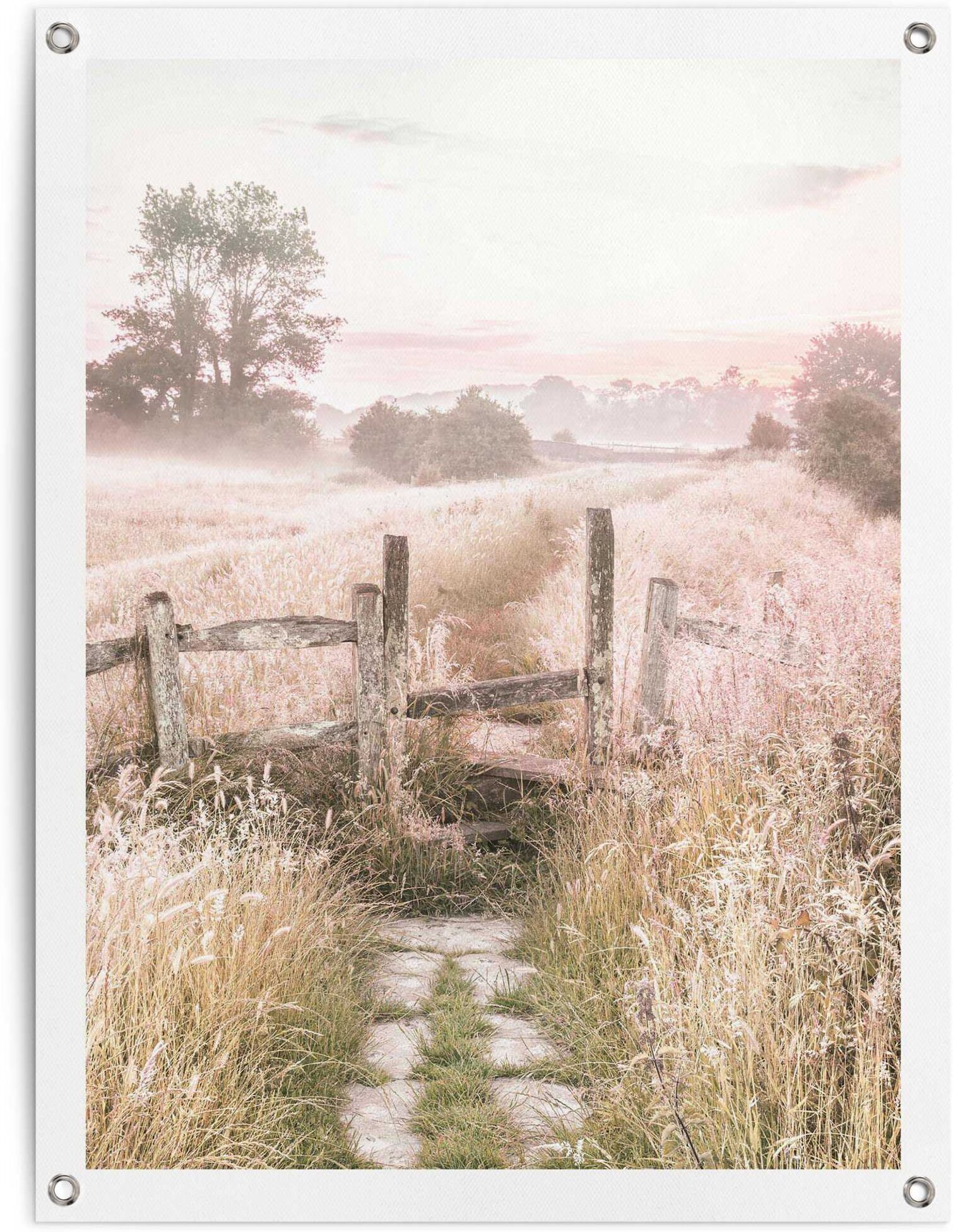 Reinders! Poster REINDERS "Nature Walk", beige (farbe bild(er): beige), B:60cm H:80cm T:0,1cm, Bilder, Poster, Garten - Landschaft - Landleben - Sommer - Neblig - Beige - Leinwand farbe bild(er): beige B/H/T: 60cm x 80cm x 0,1cm