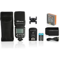 Hähnel MODUS 600RT MK II Wireless Kit for Canon Slave-Blitz (Canon), Blitzgerät, Schwarz