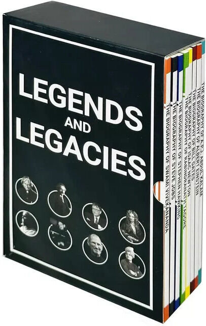 Legends and Legacies 8 Books Collection Set - Biographies of Vivekananda, Jobs, Hawking, Tagore, Newton, Gates, Einstein & Kalam - Rupa Publications