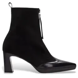 Hispanitas für Damen. HI265084 Lederstiefeletten Bangkok schwarz (36), 3 bis 5 cm, Reißverschluss, Lässig