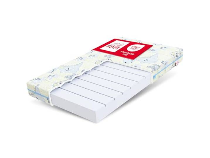 FDM Melody Kindermatratze 80x180 cm Kaltschaummatratze Höhe 10 cm Härtegrad H3 Öko-Tex Allergikergeeignet Bezug Waschbar Matratzenbezug Dino