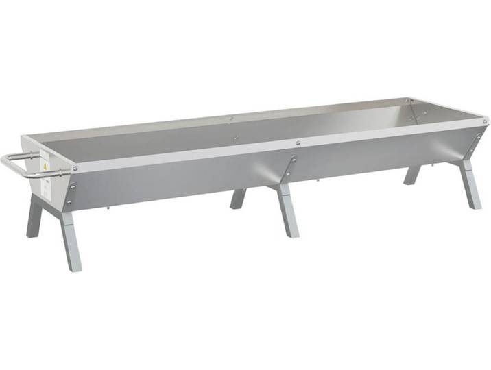 vidaXL Barbecue argenté 158x42x31 cm Acier inoxydable