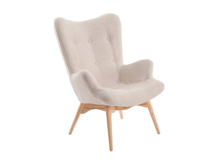 Fauteuil en tissu beige