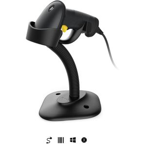 Inateck Barcode-Scanner BCST-33_black, USB, 1D CCD Imager, mit Standfuß, Handscanner