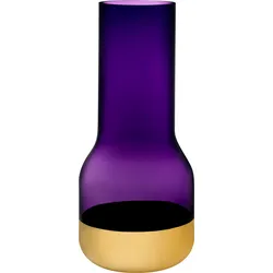 Contour Vase 40 cm violett mit goldfarbenem Sockel