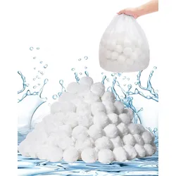 VEVOR Filter Balls für Sandfilter, 1,56 kg, Filterbälle ersetzen Pool-Filtersand, wiederverwendbare Filtermedienbälle aus Polyesterfaser mit Waschbeutel, für Schwimmbecken, Aufstellbecken, Aquarium