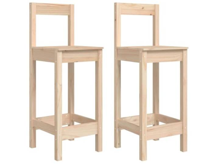 LMTYOENFG Barhocker 2er Set 40x41,5x112 cm Massivholz Kiefer Barstuhl Rustikales Design ohne Rückenlehne für flexibles Sitzen und platzsparendes Verstauen in Küche oder Esszimmer.