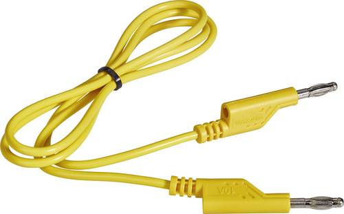 VOLTCRAFT Messleitung Lamellenstecker 4mm Lamellenstecker 4mm 1.00m Gelb 1St.