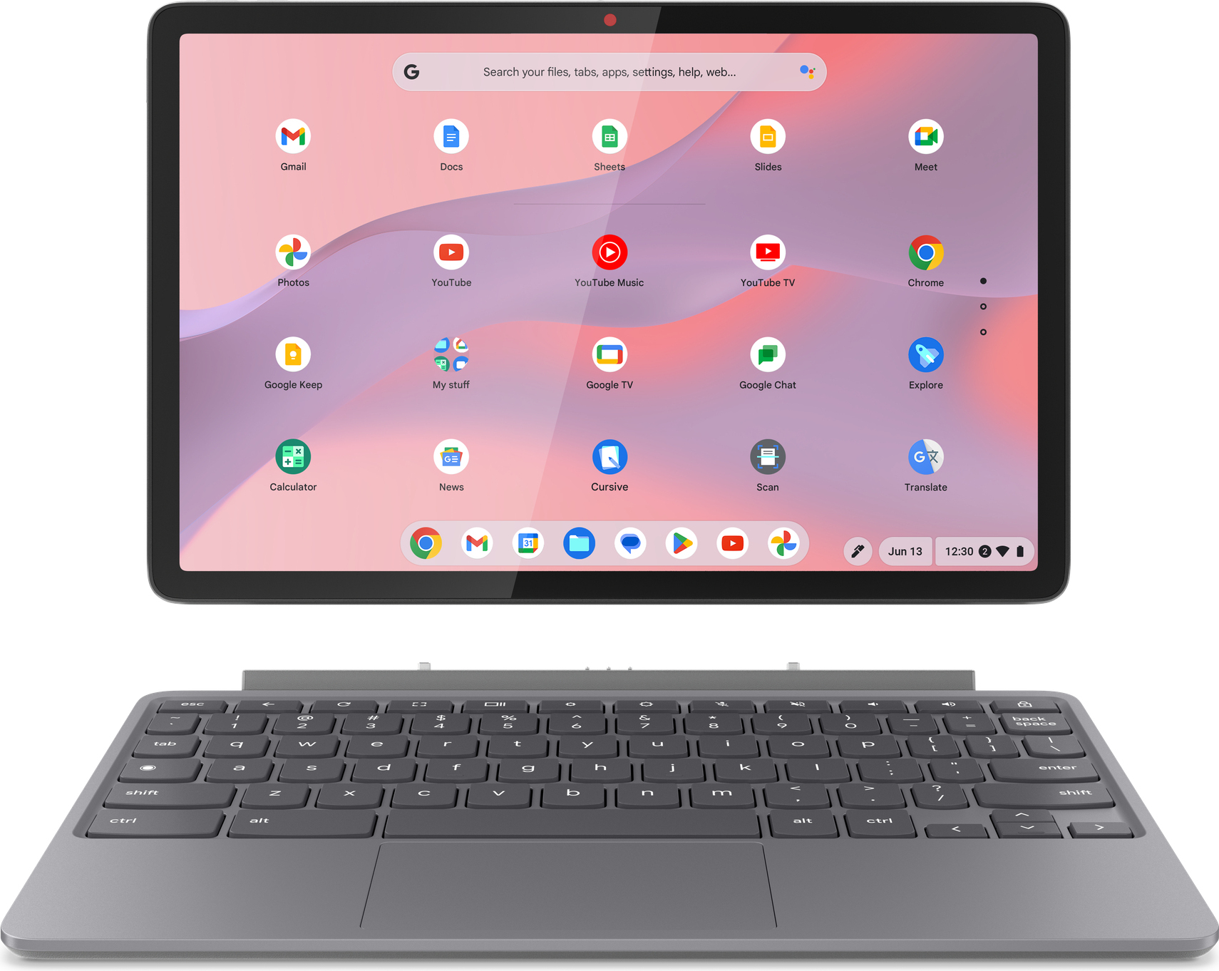 Lenovo Chromebook Duet 11M889, MediaTek Kompanio, 27,8 cm (10.9"), 1920 x 1200 Pixel, 8 GB, 128 GB, ChromeOS