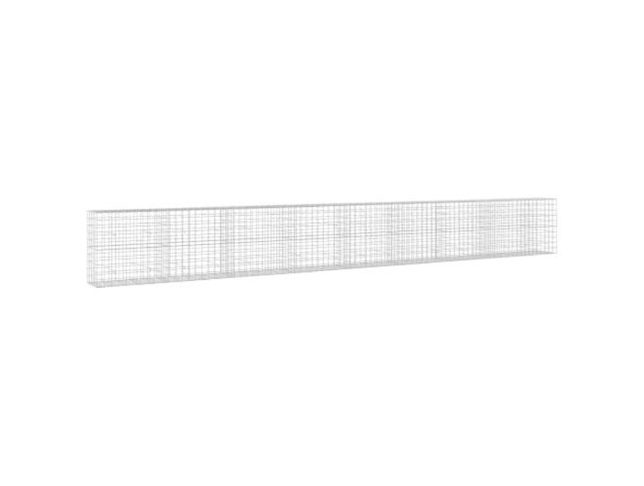 Gabion aus verzinktem Stahl, 850 x 50 x 100 cm, Maschenweite: 10 x 10 cm Gabionenkorb, verzinkter Stahl, Maschenweite 10 x 10 cm, Draht 3,5 mm, Haken und Clips, Garten, Terrasse, Wand, Beet