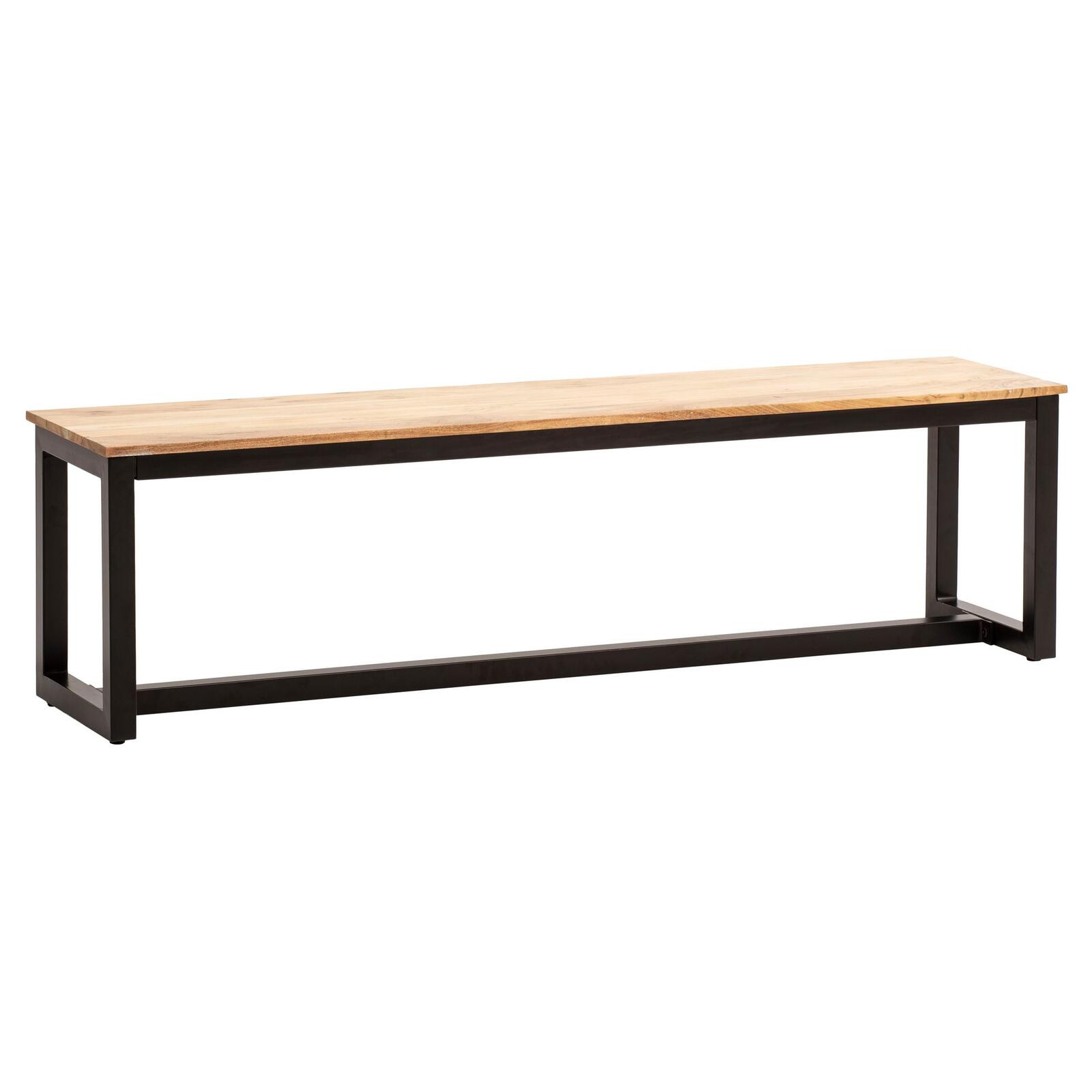 WOHNLING WL7.066 Esszimmerbank Akazie Massivholz Metall Loft-Style 160x40x45 cm