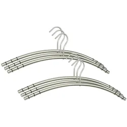 Kleiderbügel Edelstahl VE=6 Stück SZAGATO Edelstahl Kleiderbügel modern Hosenbügel Design Kleiderbügel Metall Hänger Garderobenbügel hochwertig
