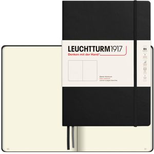 Leuchtturm1917 Notizbuch Composition, 366183, Karton Hardcover, Schwarz, 109 Blatt / 219 Seiten, 80 g/m², blanko, B5
