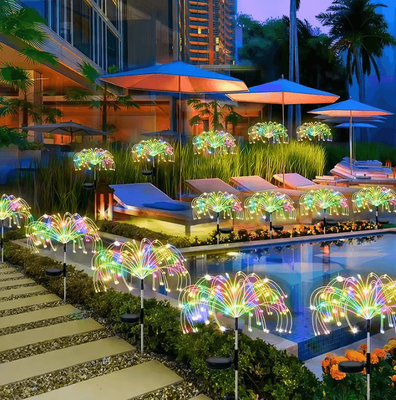 Inspire Curations Solar Firework Fairy Lights Waterproof LED Garden Lights color 400led