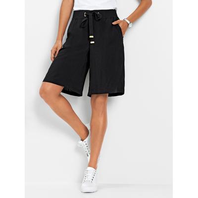 Bermudas INSPIRATIONEN, Damen, Gr. 42, Normalgrößen, schwarz, 100% Viskose, unifarben, Hosen Bermudas