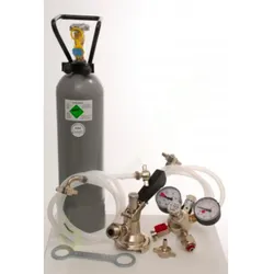 Zubehörpaket für Pygmy, 1-leitig mit Flach Fitting und 2 kg Co2 Flasche
