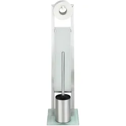 Wenko, Toilettenbürste, WC-Garnitur Rivalta silber Metall