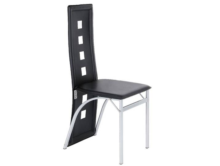 KEDIA Lot de 2 Chaises de Salle à Manger Design à Six Lattes Noir Pur Style Européen Chaises Multifonctionnelles Stables