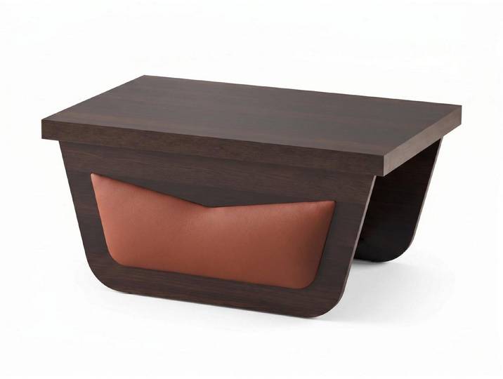 JVmoebel Couchtisch Couchtisch dunkles Holz Modernes Design Premium-Klasse Chefbüro Braun, Made in Europa