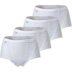 Sloggi Damen Slip - Chic, Maxi, 4er Pack, einfarbig Weiß / 40