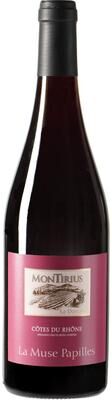 """Montirius Cotes du Rhone La Muse Papilles Rouge 2023 Red Wine - France"""