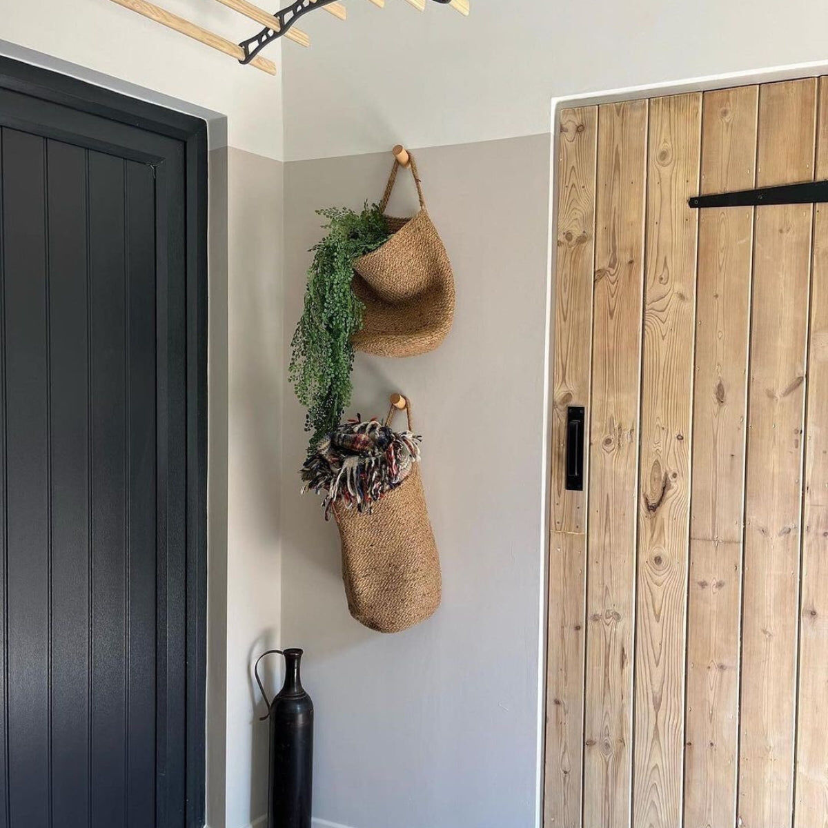 Jute Hanging Basket - 36cm x 28cm Material: Home Decor & Accessories