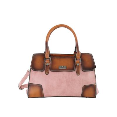 Henkeltasche HARPA "LIORA", Damen, Gr. B/H/T: 10cm x 22cm x 31cm, rosa, Lederimitat, mehrfarbig, Taschen, im klassischen Vintage-Look