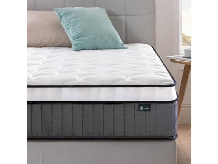 Zinus Hybrid-Matratze, Memory Foam, Weiß, Doppelbett