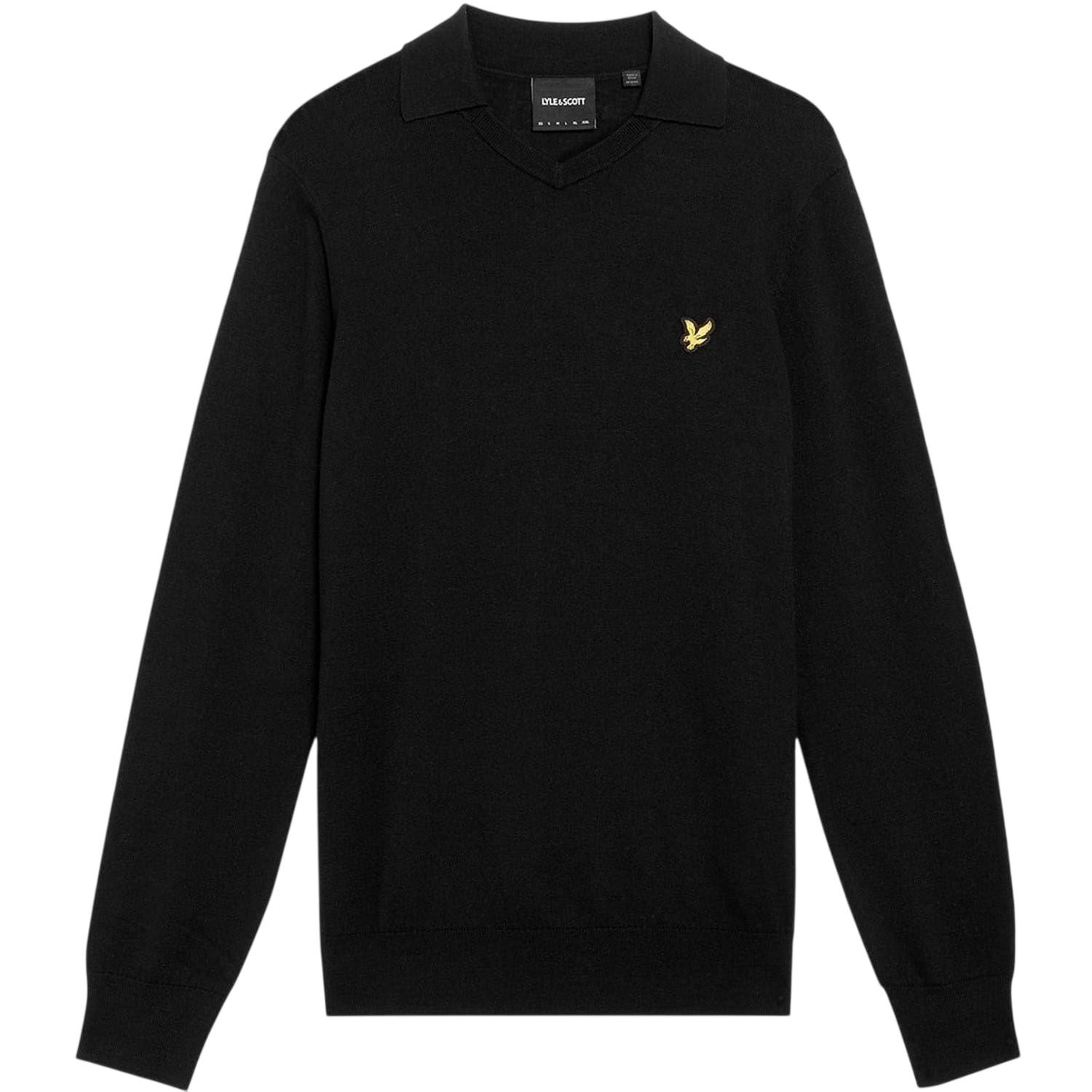 Lyle & Scott - Pullover für Herren, Mit Kragen (Samtschwarz)