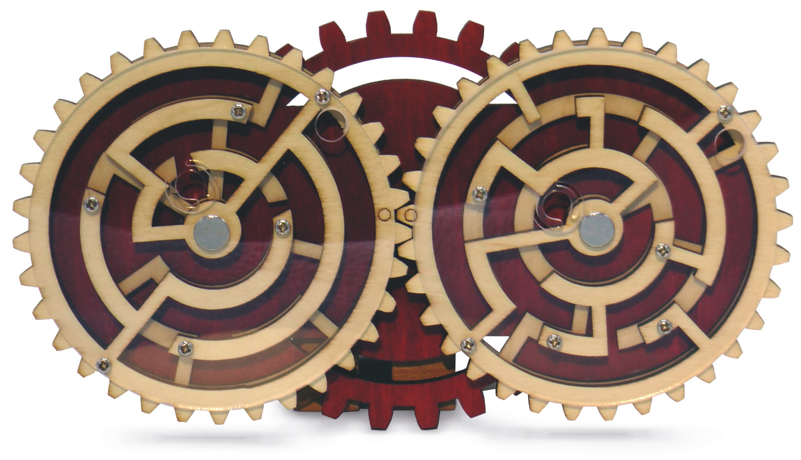 Recent Toys Denkspiel Double Trouble Houten doolhof bruin en goud