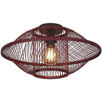 GOOD & MOJO Deckenleuchte "MAUI", rot (burgund), 1, Ø 50cm H: 25cm, Leuchten, Deckenleuchte