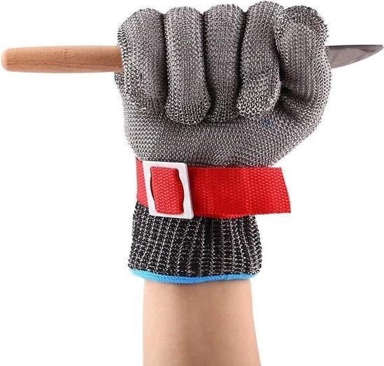 Merkloze snijbestendige handschoenen van RVS voor tuinieren, slagerij en glasfabrieken