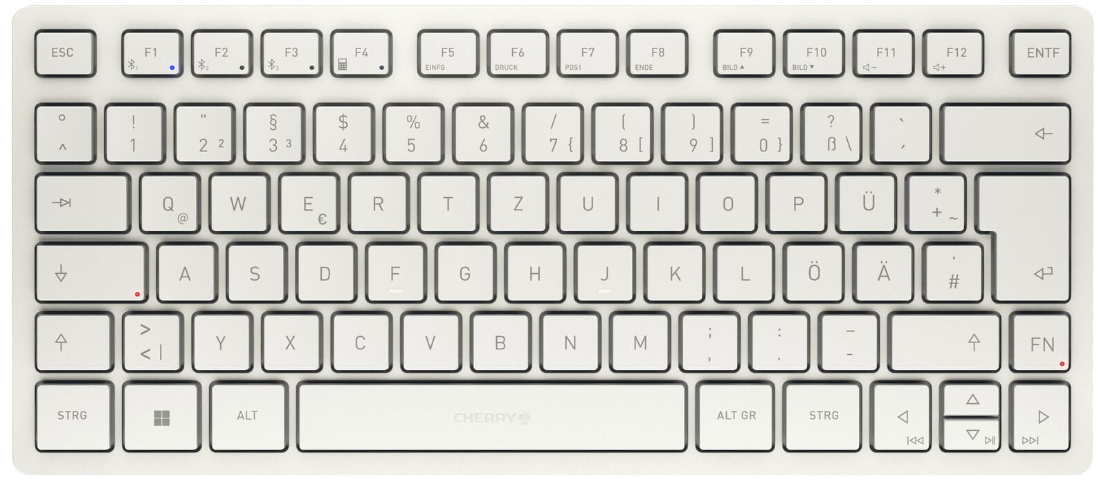 Cherry Tastatur kabellos KW7100 MINI BT milchweiß JK-7100DE-0