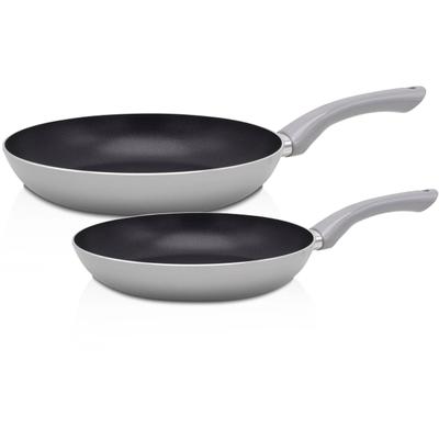 Pfannen-Set KRÜGER "London", grau, Pfannen, Ø 24/28 cm, Induktion