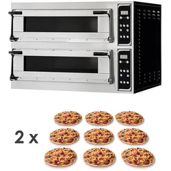 Pizzaofen Virtuoso digital - 2 Kammern 2 x  9 Pizzen Ø 350 mm