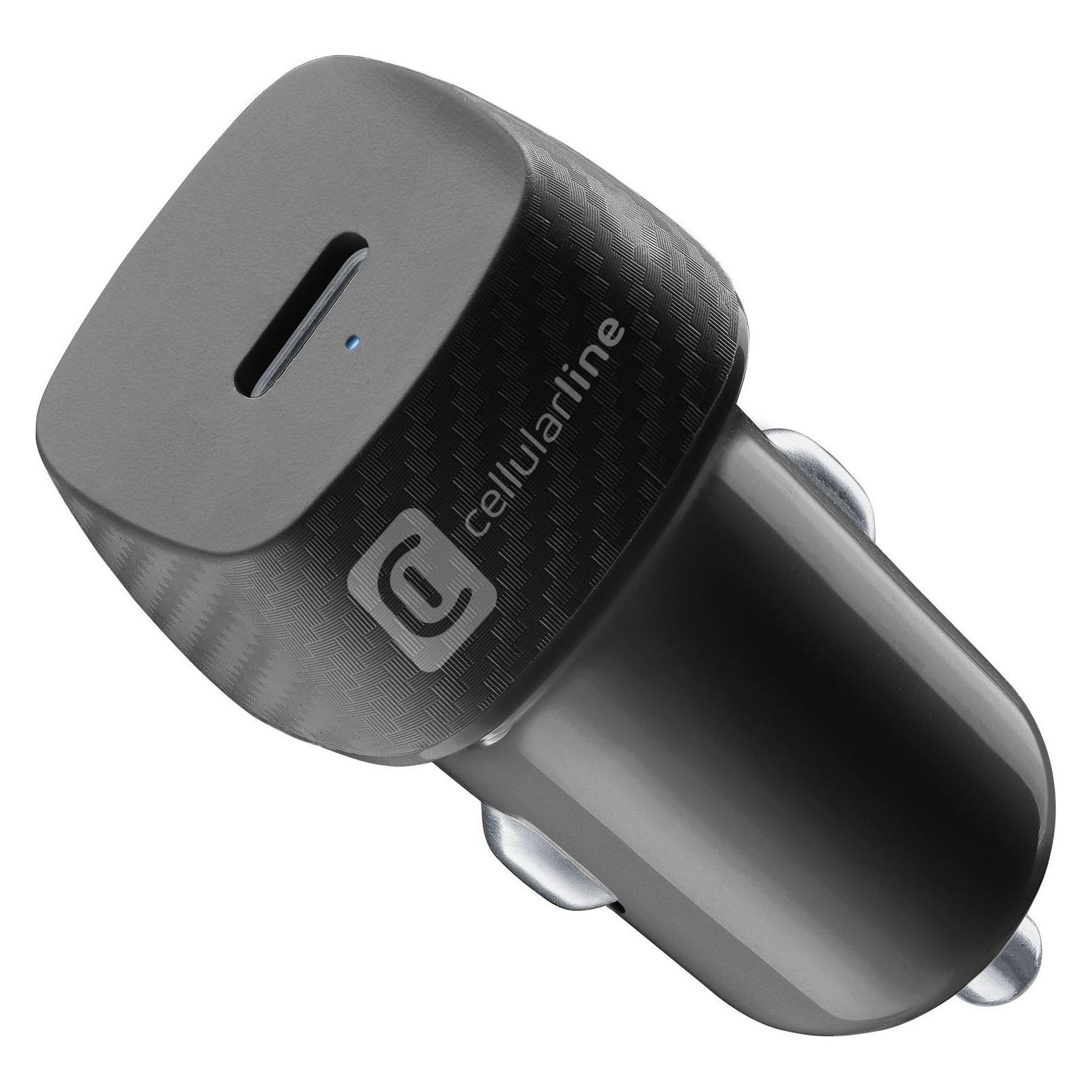 Cellularline USB Car Charger 20W Black (CBRUSBCPD20WK)