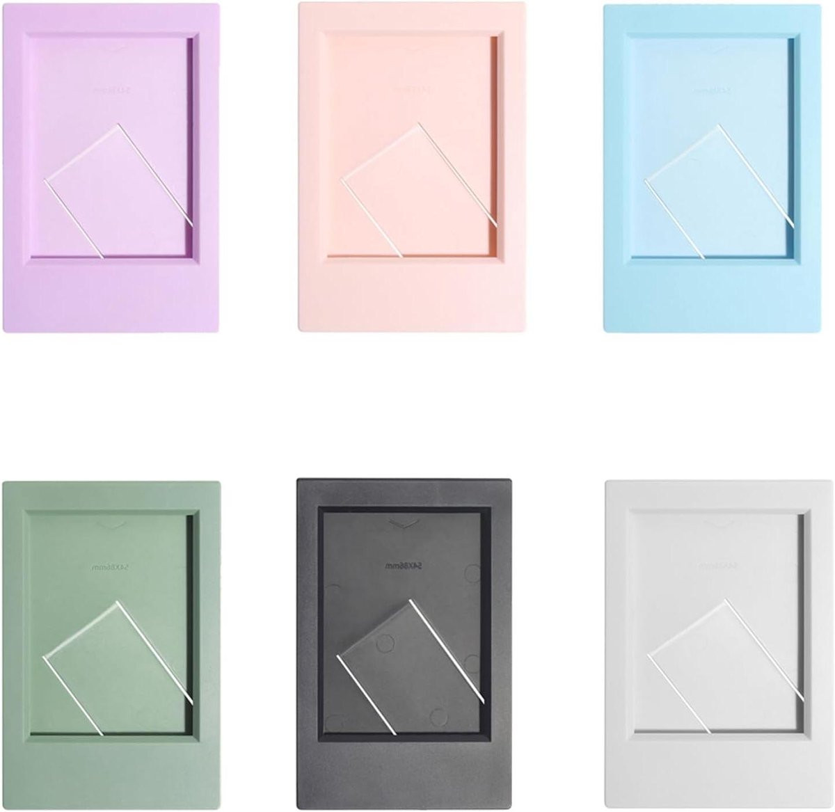 Set van 6 Mini Instax Foto Frames voor Desktop Decoratie - 3 inch - Multicolor
