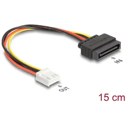 DELOCK Kabel Power SATA 15 Pin St > Floppy 4 Pin Bu 15cm