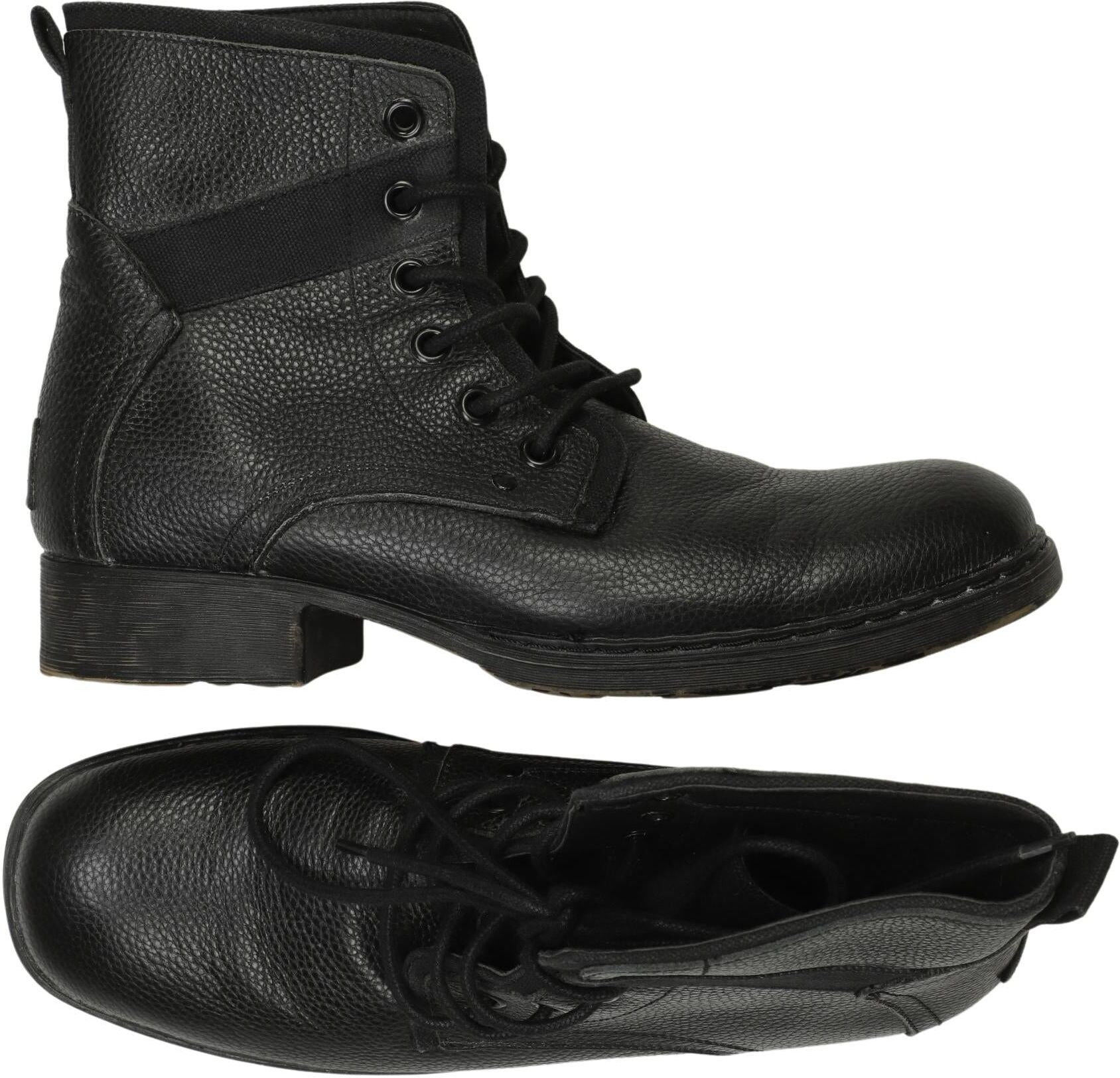 EMP Herren Stiefel, Schwarz, Gr. EU 43, Leder - Second Hand