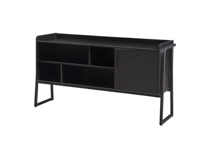 Helloshop26 TV-Bank, TV-Ständer, Wohnzimmer, Regal, 120 x 34 x 63 cm, schwarz, 03_0010093