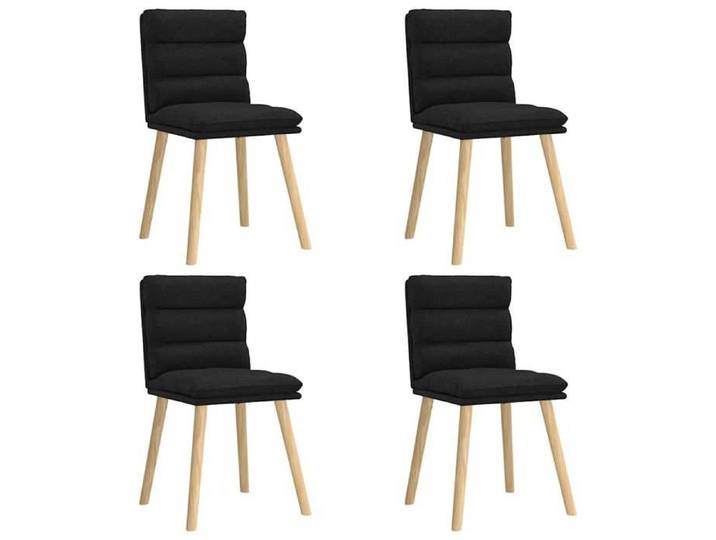 CHIC Chaises à manger lot de 4（4 pcs) noir tissu - 45x54x86 cm 704079 S11