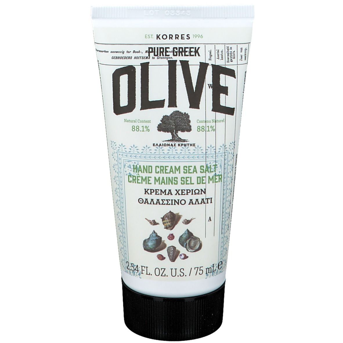 Korres Pure Greek Olive KB Handcreme Zeezout 75 ml Tube