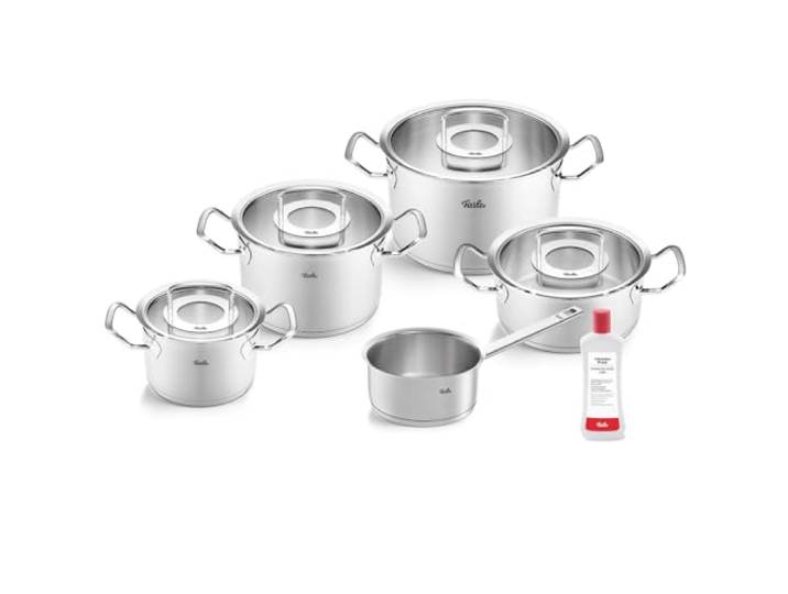 Fissler, Original-Profi Collection Kochtopfset 5-teilig, Edelstahl, Glasdeckel, inkl. Edelstahlpflege, Induktion