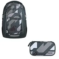 Coocazoo Mate Dark Race Schulrucksack Set 2tlg
